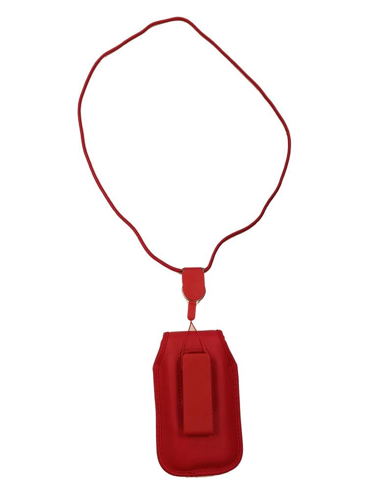 Red Around The Neck Hanging Lanyard Magnetic Top Case fits Cingular Flip
