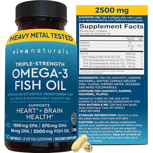 Triple Strength Omega 3 Fish Oil Supplement for Women and