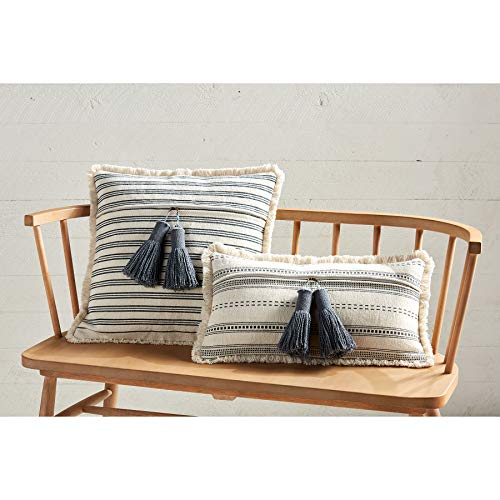 Mud Pie Tassel Fringe Pillow, Lumbar #TOP2
