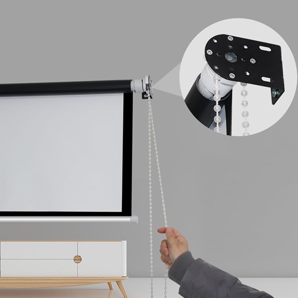 Pantalla De Proyección De 40" 50" 60" 72" Pantalla De Proyector Enrollable Manual, Pantalla De Cine En Casa Portátil, Presentación De Oficina En Interiores/Exteriores(50 Inch 16:9)