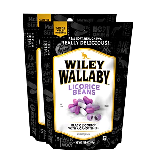 Wiley Wallaby Classic Black Gourmet Licorice Beans