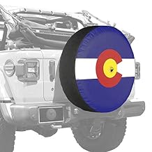 Boomerang - Colorado Flag - 32" Soft JL Tire Cover for Jeep Wrangler JL with Back-up Camera - Sport & Sahara 2018-2024