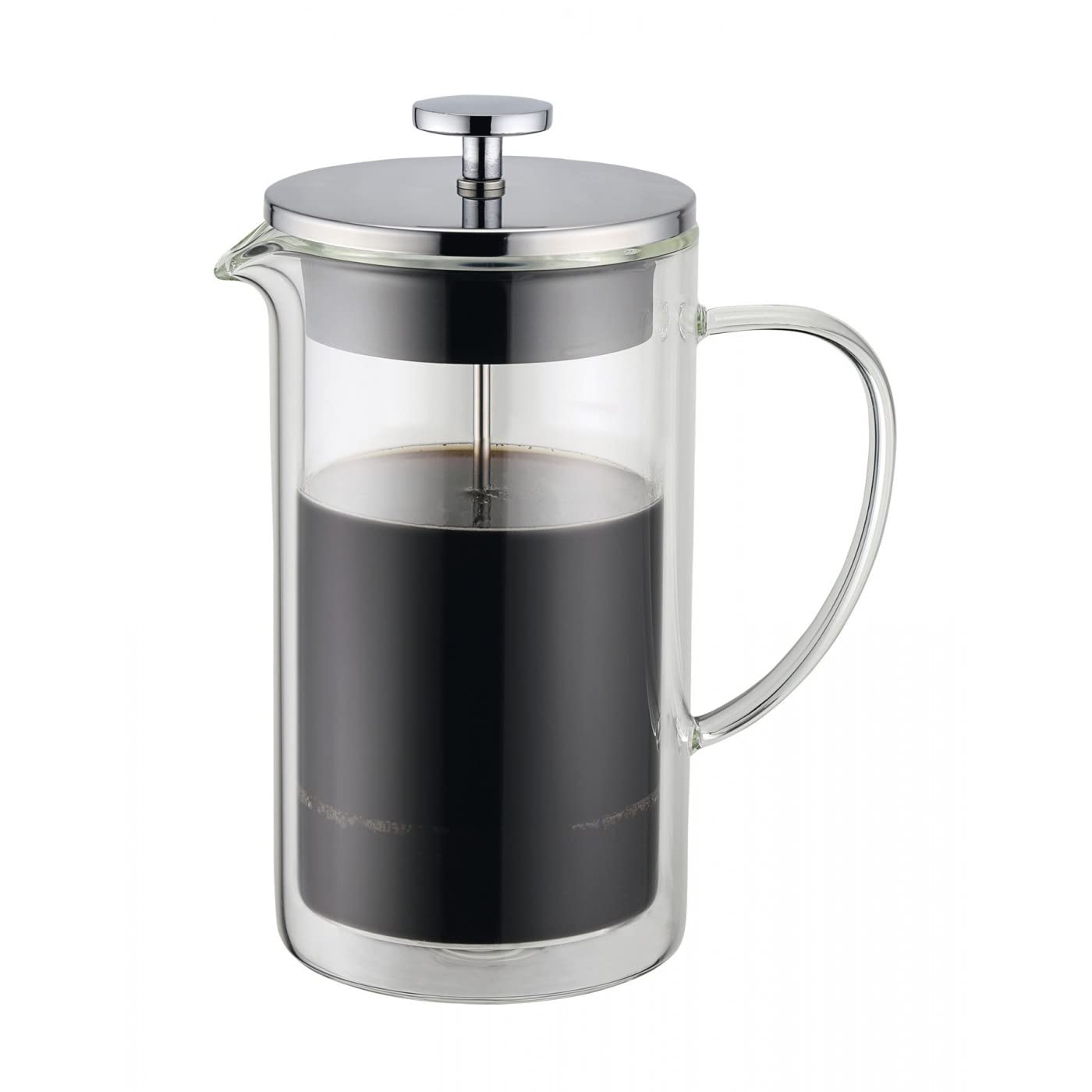 Weis Cafetière à piston verre double paroi, 800 ml, thermique