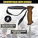 Aventik Fold-able Wading Staff Water Depth Safety Warning Sign Coated Stainless Steel Core T7075 Aluminum Body Corrosion Resistance (3177 with Cork Handle)