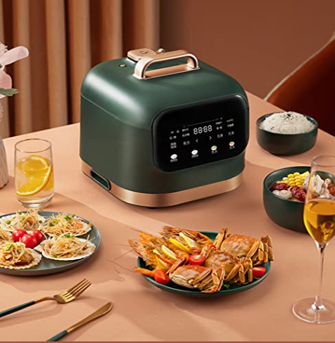 Digital Mini Rice Cooker & Steamer Keep Warm Function & Timer Premium Inner Pot Small Multi Cooker,Retro Green