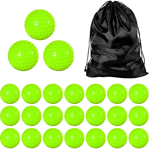 Deekin 24 Pcs Pitching Machine Softballs Dimpled Softballs Practice Foam Sport Softballs Pitching Machine Game Ball Softballs For Indoor Outdoor Pitching Machine Practice, 2 Dozen (Green, 12 Inch) #TOP10