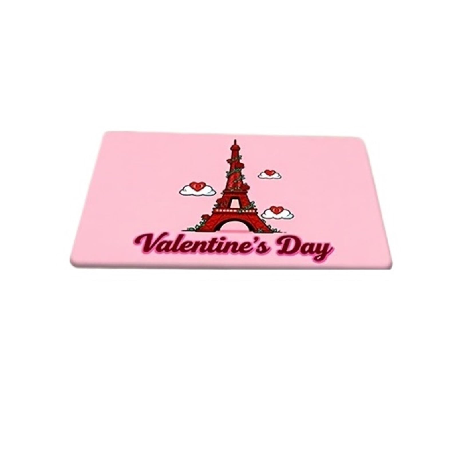 Tapis rose romantique Saint-Valentin pour réchauffer un sol froid de chambre ou de cuisine