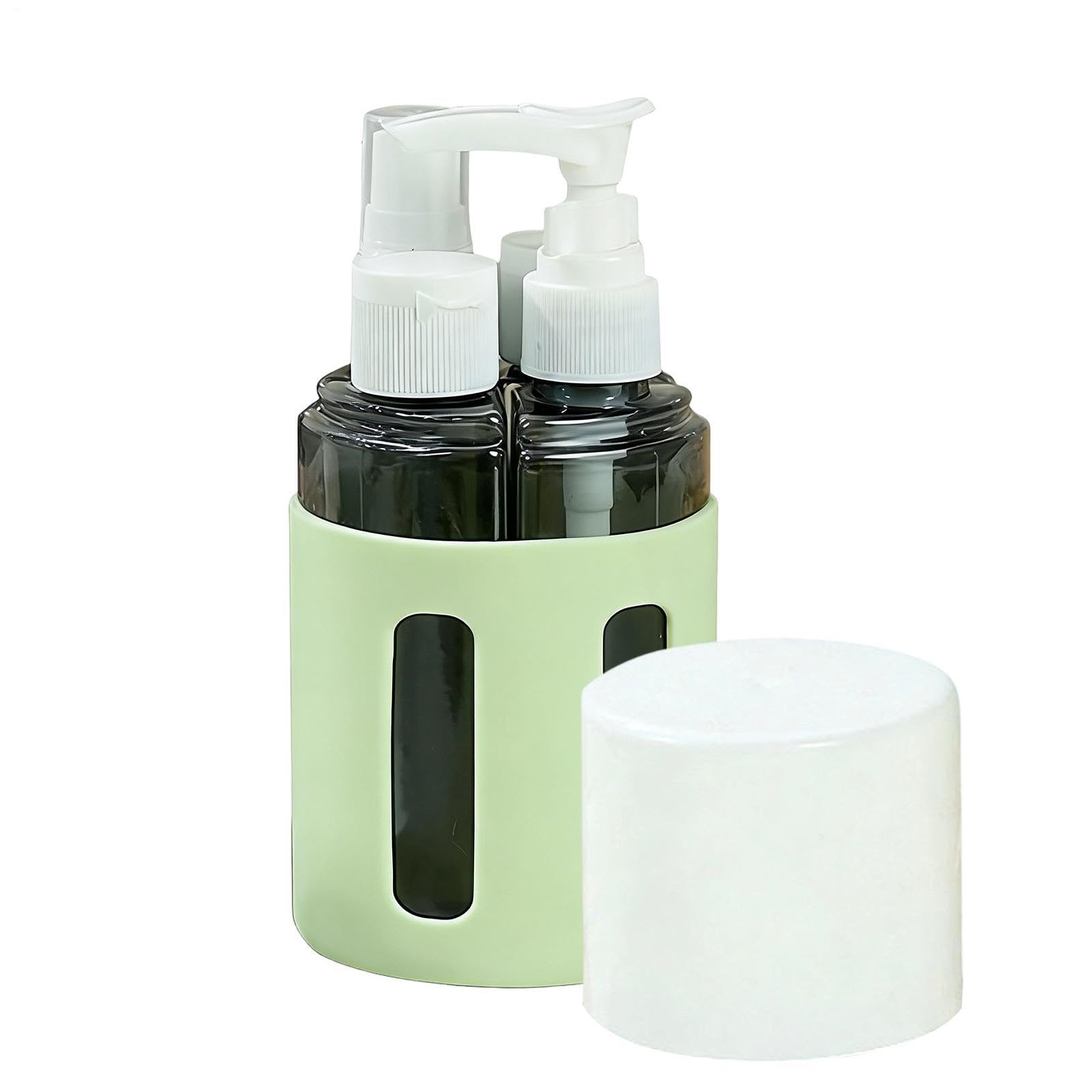 Juego de Frascos de Viaje | 4 en 1 recargable vacía con pulverizador | Contenedores de tamaño para llevar para champú, loción o líquido,para Mujer Champú Acondicionador Gel de Ducha Perfume Viaje — view 13