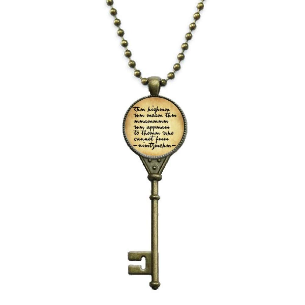 Quotes Motivation Fly Art Deco Fashion Key Necklace Pendant Tray Embellished Chain