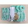 Lot De 8 Décorations Pompons Fleurs Papier Soie - Rosaces Nid Abeille Crème Menthe Pour Mariage Baby Shower