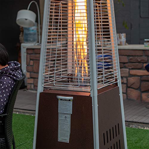 Gas- Heizstrahler für den Außenbereich, Propangas- Boden- Pyramidenheizung mit beweglichen Rädern, für Grillpartys und Camp- Veranstaltungen, Flüssiggas, wetterbeständig-4