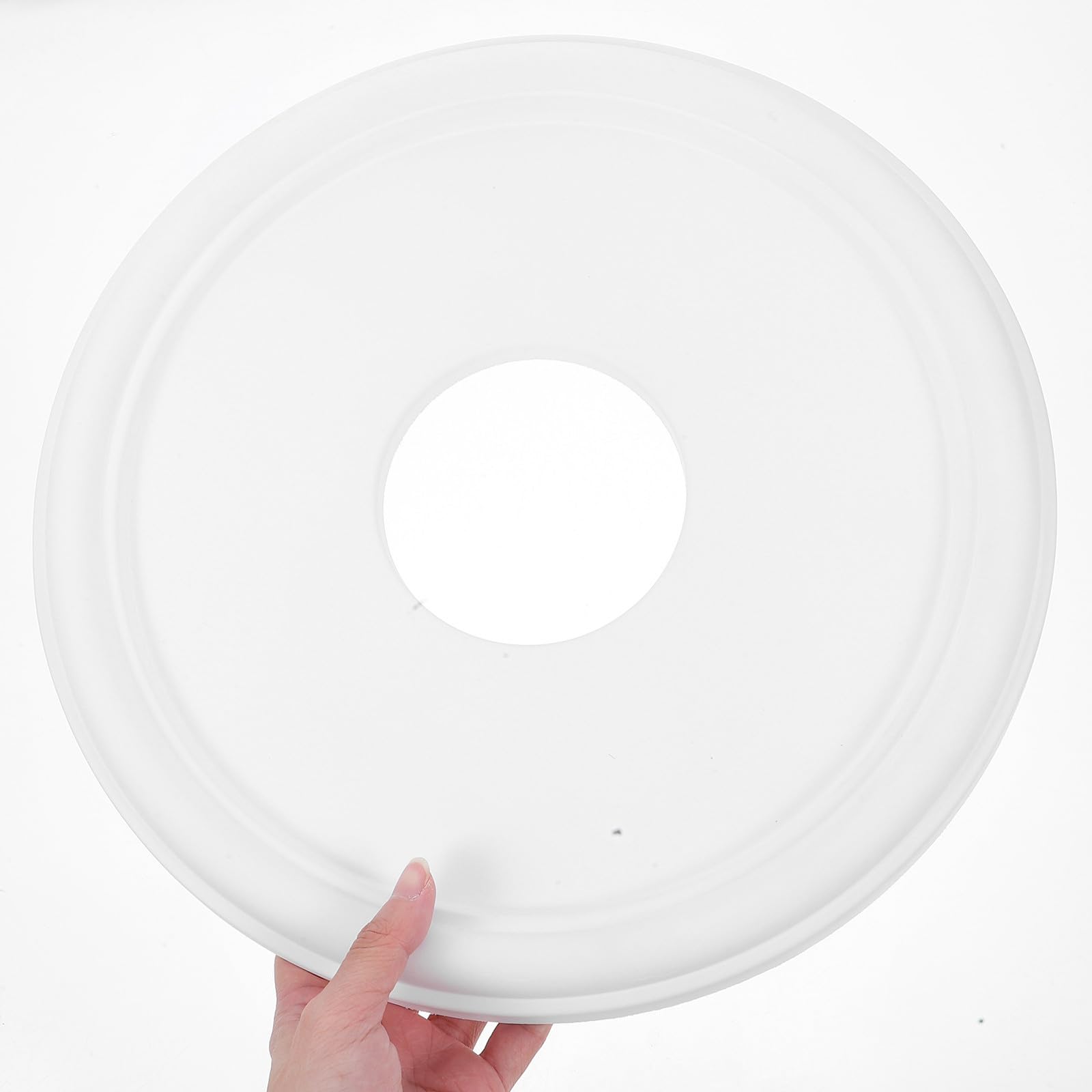 Colgante Araña Medallón Redondo Blanco de Poliuretano para Ventilador y Luz de Techo, Diseño Versátil Fácil Instalación, Acabado Elegante para Decoración del Hogar en Dormitorios