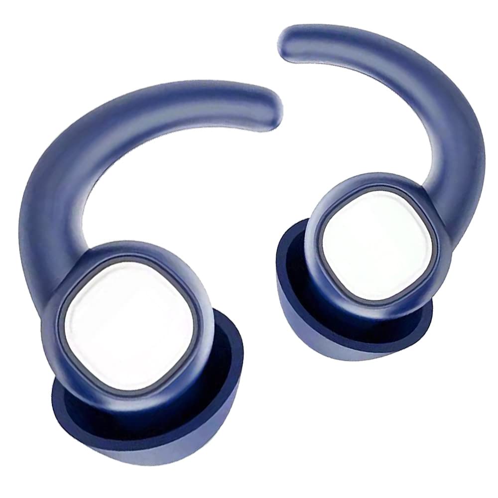 Reusable Ear Plugs for Sleeping, Super Soft Silicone Earplugs, Noise Cancelling Earplugs Sleep Sound Blocking Noise Reduction Earplugs Hearing Protection Earplugs for Snoring, Study, Travel(Navy Blue)