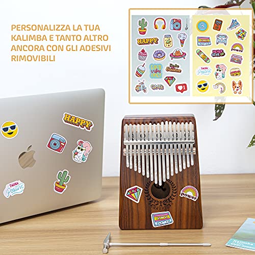 Qepnia Kalimba Professional 17 touches Instrument de musique en bois Portable pouce touche musique son doux Kazoo Kit… - Les Beatles, Paul McCartney, John Lennon, RIngo Starr, George Harrison Qepnia Kalimba Professional 17 touches Instrument de musique en bois Portable pouce touche musique son doux Kazoo Kit… – Image 5