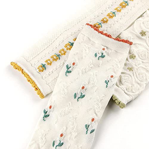 Albagu Womens Crew Socks Cotton Casual Socks For Women Cute Girls White Socks 5 Pack #TOP3