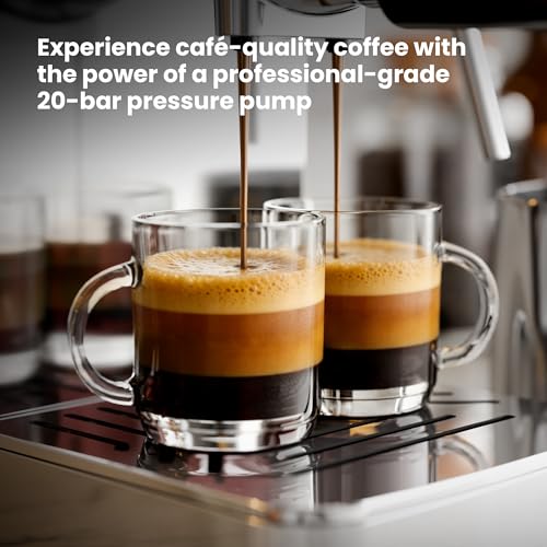 Image of Kismile Espresso Machines,Professional Espresso Maker with Milk Frother Steam Wand, Expresso Coffee Machine for Home,Perfect for Cappuccino, Latte(Stainless Steel)