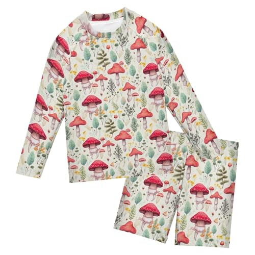 Mushroom Baby Boys' Toddler Long Sleeved Rashguard Swim Bathing Suit Set B0402916