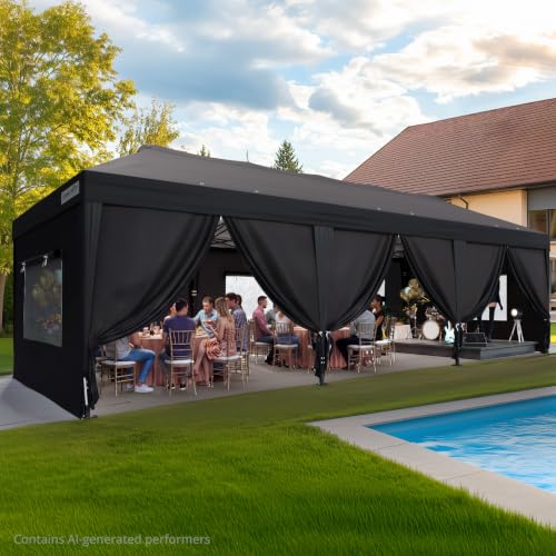 Quictent 10x30FT Pop up Canopy with Sidewalls