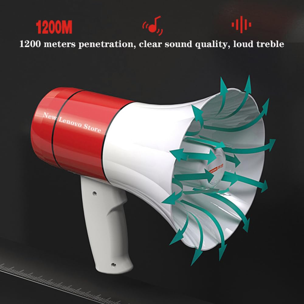 CASOTA Altoparlante megafono Registrazione Portatile Portatile Amplificatore ad Alto Suono Wireless Bluetooth for riunioni Formazione Gridare Qualsiasi Microfono Esterno (Rosso)