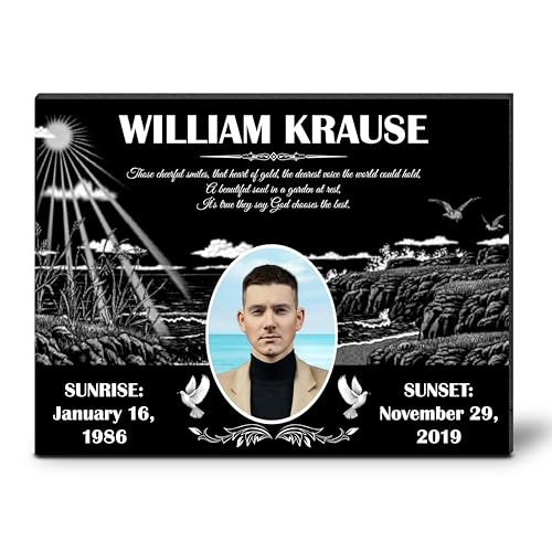 Image of ADFSTONE Custom Granite and Marble Grave Markers and Headstones - Monument Stones, Memory Plaques with Porcelain Portrait