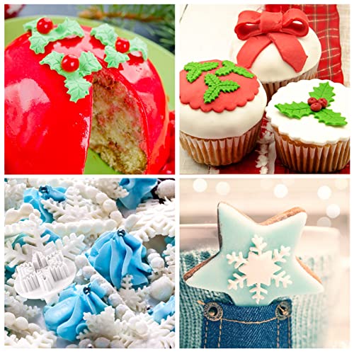 9 stampi a forma di fiocco di neve per fondente e