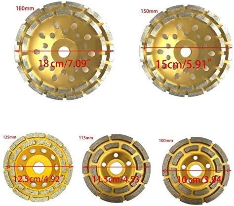 Diamentowe ściernice Garnkowe, Diamentowe ściernice 100/115/125/150/180 Mm Diamentowe Segmentowe ściernice Garnkowe Do Szlifowania Betonu, Granitu I Kamienia, 180mm