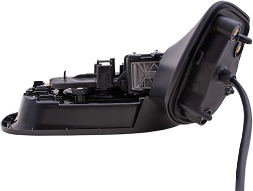 Miniatura 8 de Brock Espejo lateral eléctrico de repuesto para pasajeros con cubiertas negras listas para pintar y texturizadas, compatible con Impreza 2017-2020