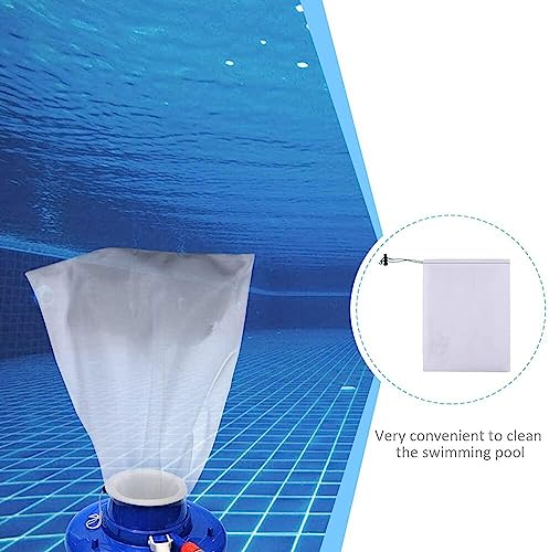Generic Pool Cleaning Vacuum Bag with Pull-Lock Cord Fine Mesh Pond Leaf Catcher Cleaner Bag S, Silver