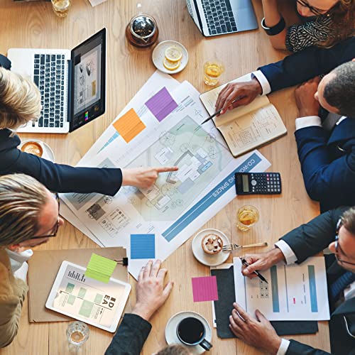 Eoout 12Pcs Lined Sticky Notes, 3X3 Inch Strong Adhesive Note Pad With 6 Bright Colors, 80 Sheet/Pad Memo Pads For Study Notes Works #TOP5