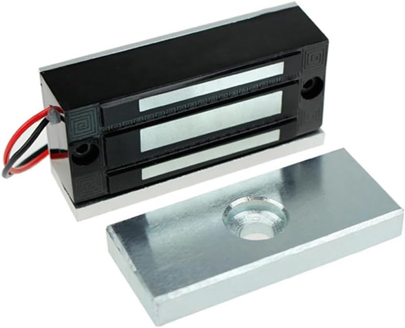 Electric Magnetic Lock 60KG Holding Force 12V Fail Safe NC Mode Electromagnetic Lock with Anti-Residual Magnetism for File Cabinet Storage Cabinet Small Door