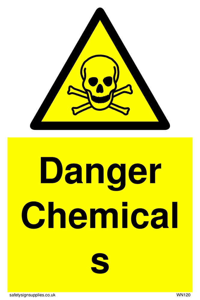 Pack of five - Dangerous Chemicals Sign - 100x150mm - A6P