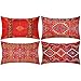 DakTou Lot de 4 Housse de Coussin Rectangulaire Boheme Moderne Decoratif Taie d'oreiller 30x50cm Coton et Lin Kilim Rétro Style Housse de Coussin pour Salon Canapé Chambre