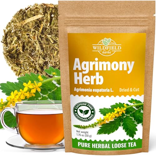 Image of 1.8 oz. Agrimony Herb Dried Cut Agrimony Flower Tea (Agrimonia Eupatoria L.) - Agrimonia Herbal Tea 50g (1.8 Oz)