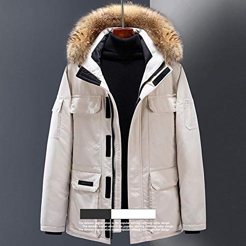 Chaqueta De Invierno Parkas para Hombre Abrigo De Plumón De Pato Blanco...