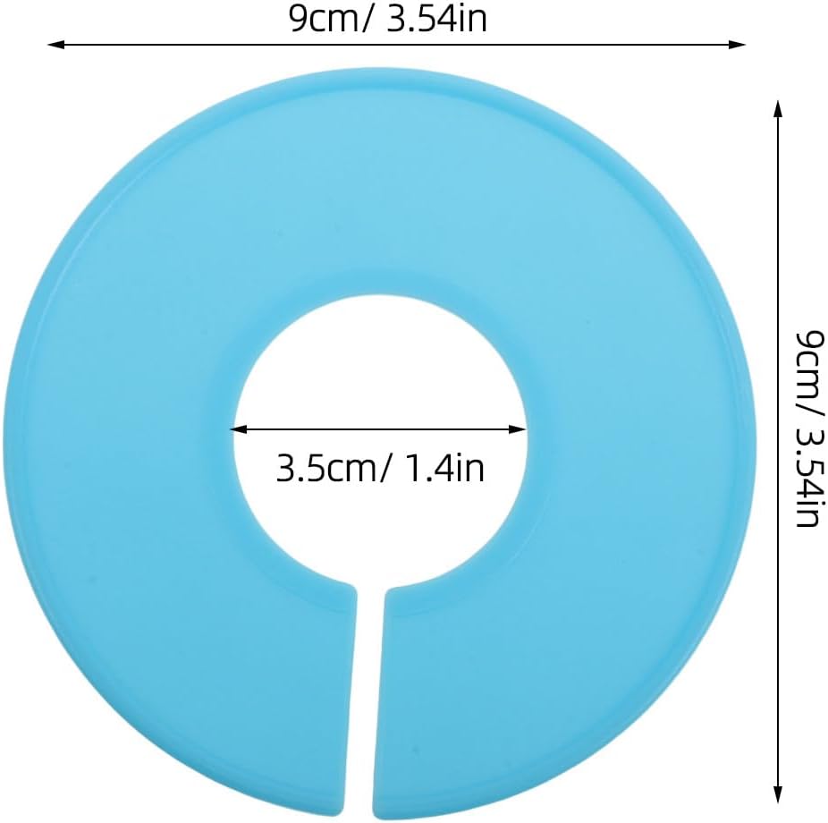 20pcs Clothes Dividers for Closets: Closet Rod Size Dividers - Clothing Rack Round Markers Plastic Clothing Separators for Garment Clothes Sorting