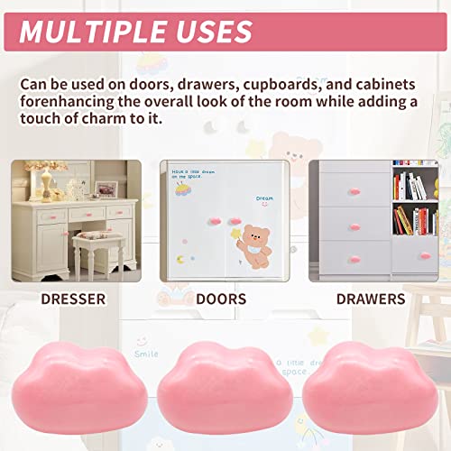 Bmgop 8Pcs Cloud Drawer Knobs Pink Ceramic Clouds Knobs For Nursery Dresser, Cute Cabinet Knobs Kitchen Pull Handle Decorative Knobs For Kids Children Bedroom #TOP4