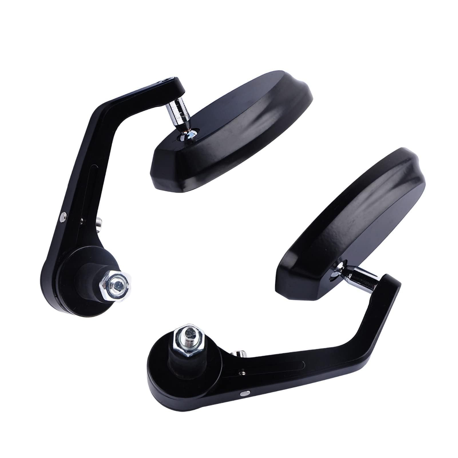 Rétroviseur de Guidon de Moto, 7/8" 22mm, Rétroviseurs Latéraux avec Embout pour Guidon