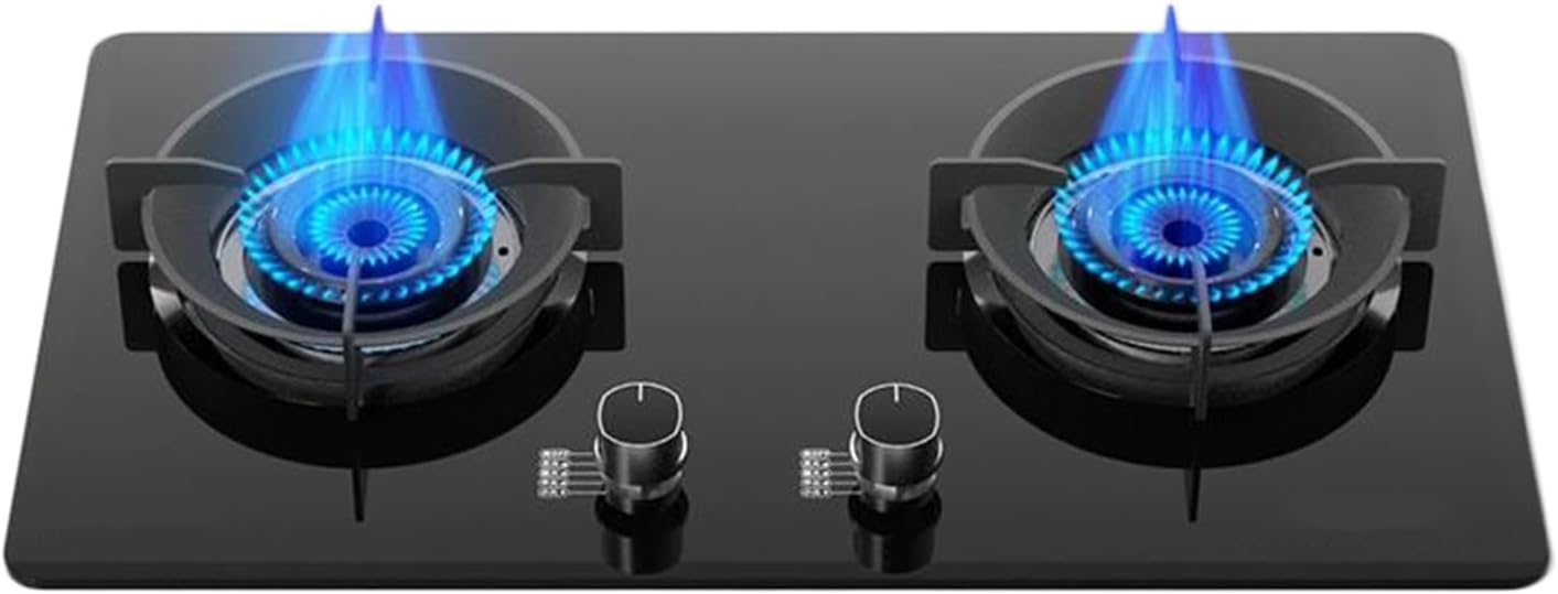 Estufa de Gas 2 Puestos Portátil con Protección de Apagado