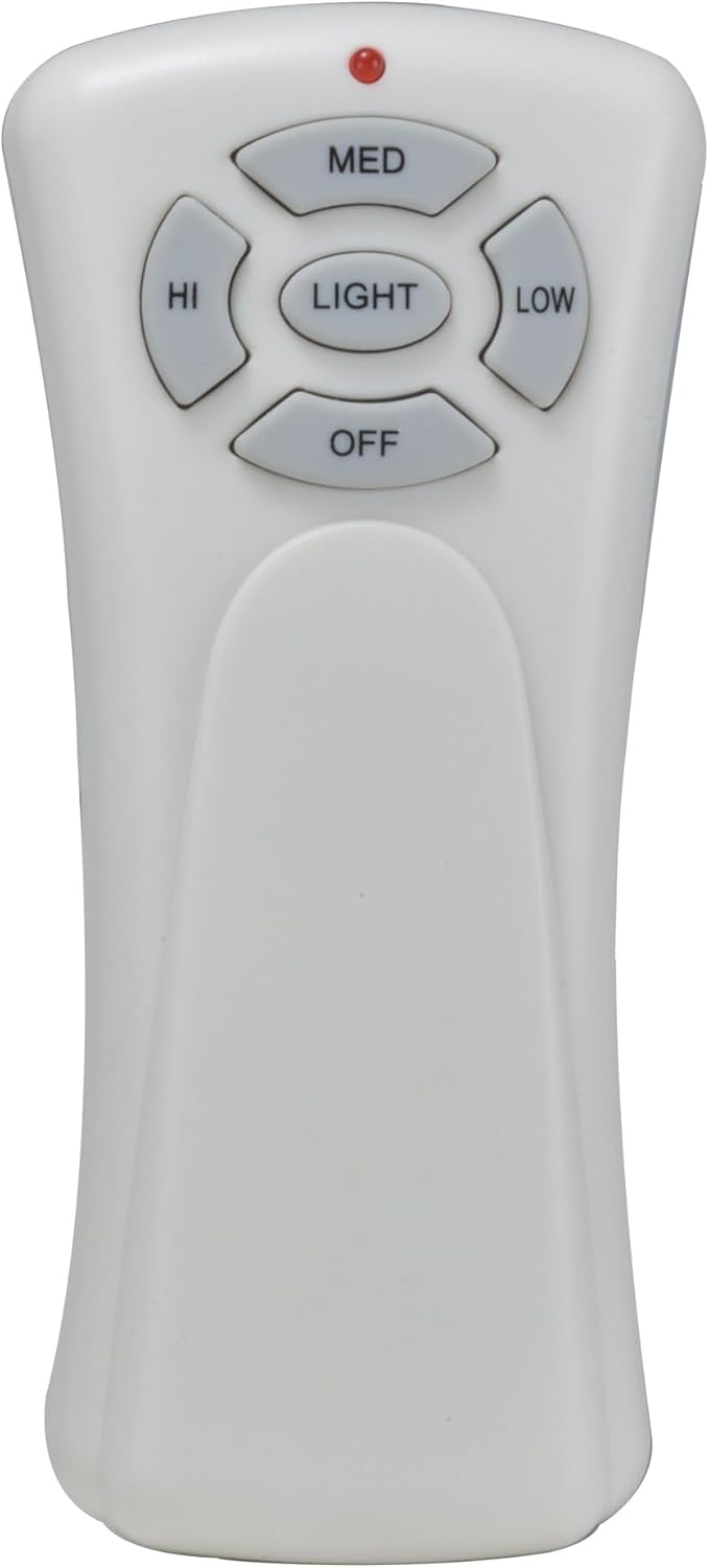 3-Speed Fan and Light Remote Control for AC Motor Fans, White