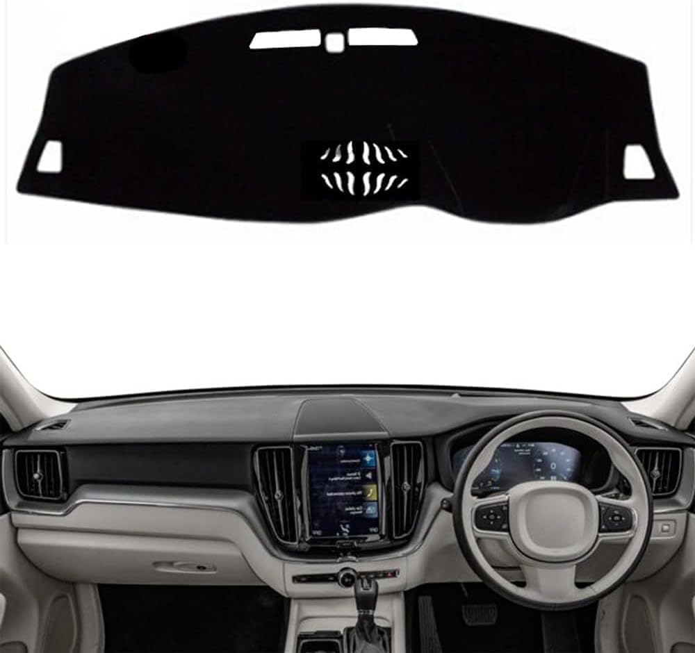 ZhangXD Car Dashboard Cover for Volvo XC60 2018-2020, Non-Slip Dash Board Sun Shield Protector Anti-Glare Anti Dust Interior Accessories