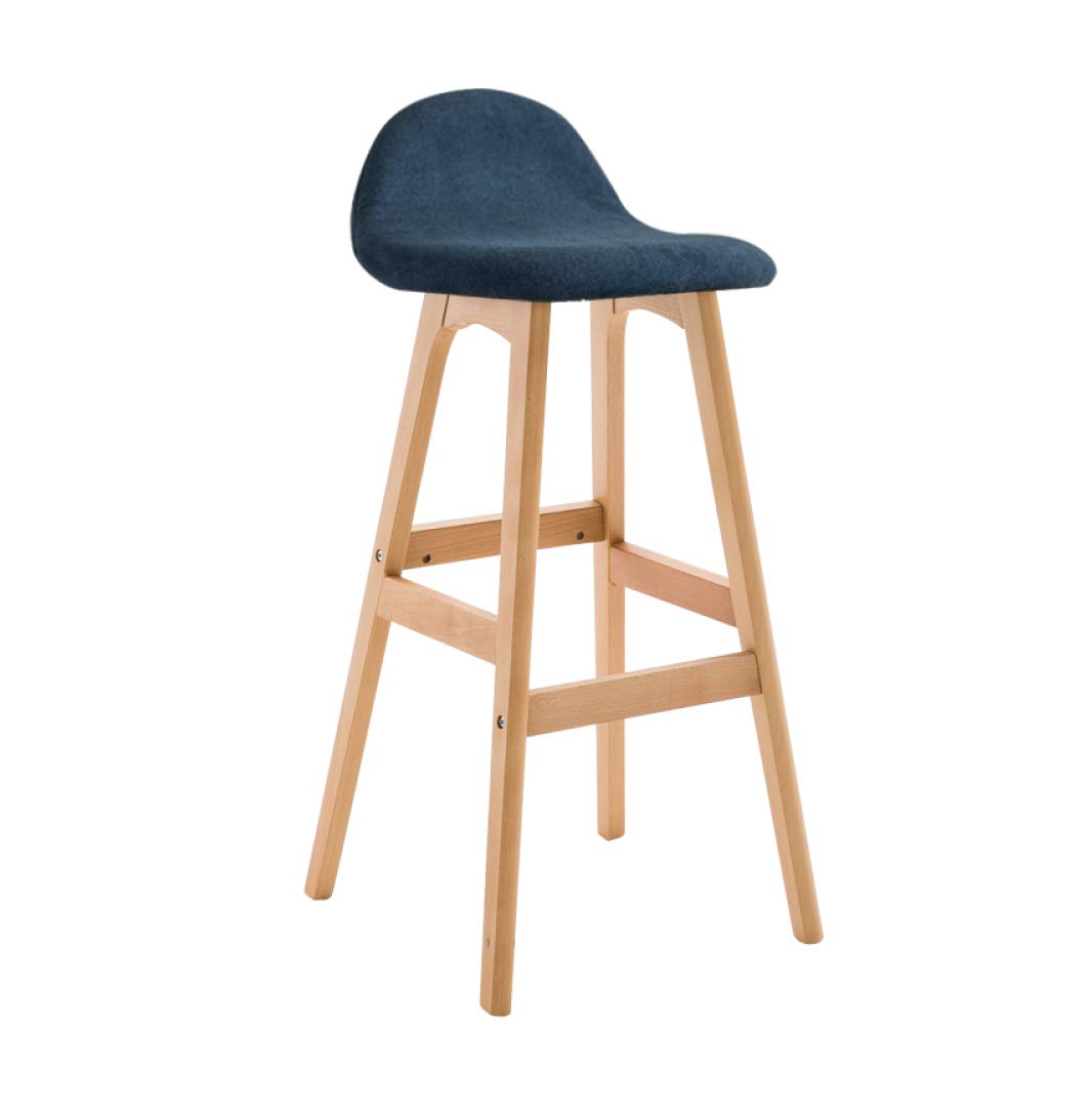 Counter Bar Stools Barstools Cafeteria Dining Chair High Stool with Solid Wood Frame, Seat Height: 64cm/74cm (G, 64cm)