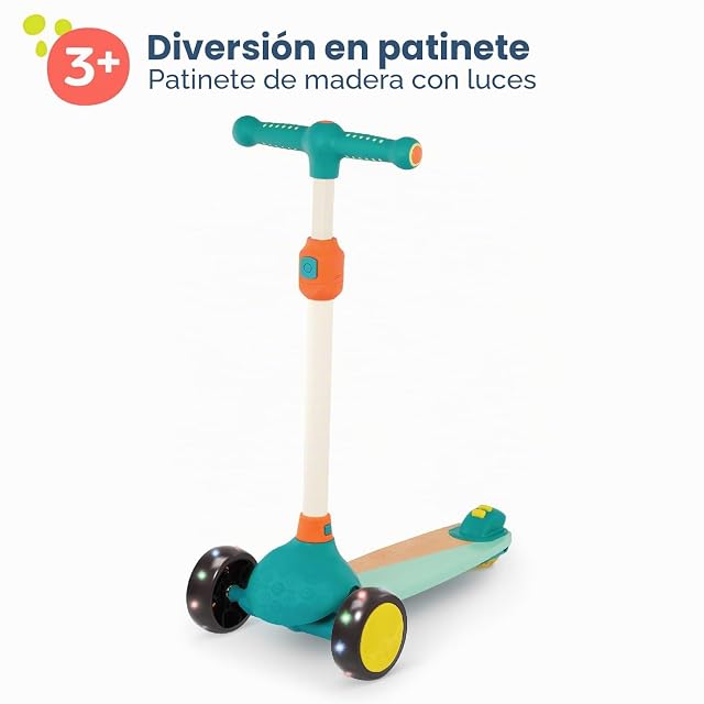 Foto 4 de 7 de B. toys Scooter Fun, Patinete Infantil de 3 Ruedas con Luces