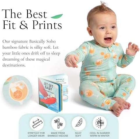 Baby Romper & Baby Book Set - 아기용 대나무 비스코스 파자마 — 사진 3