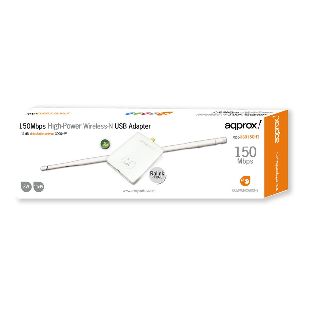 Approx APPUSB150NAV3 Scheda Di Rete WLAN 150 Mbit/s, Nano, Con Chipset Realtek, Supporta WEP/WPA/WPA2