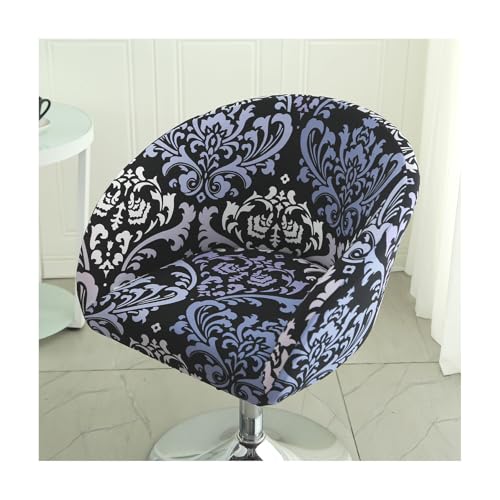HDSDVNON Fundas Elásticas Estampadas For Taburetes De Bar con Brazos, Antideslizantes, Juego De 4/2, Diseño De Respaldo Curvo Y Redondo, Lavables A Máquina Y con Parte Inferior Elástica(B,1PC)