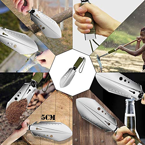 MOCARE Garden Shovel Weeder, Portable Hand Trowel Tool Digging Planting Cutting Weeding Multitools for Gardening Camping Survival Hiking Outdoor