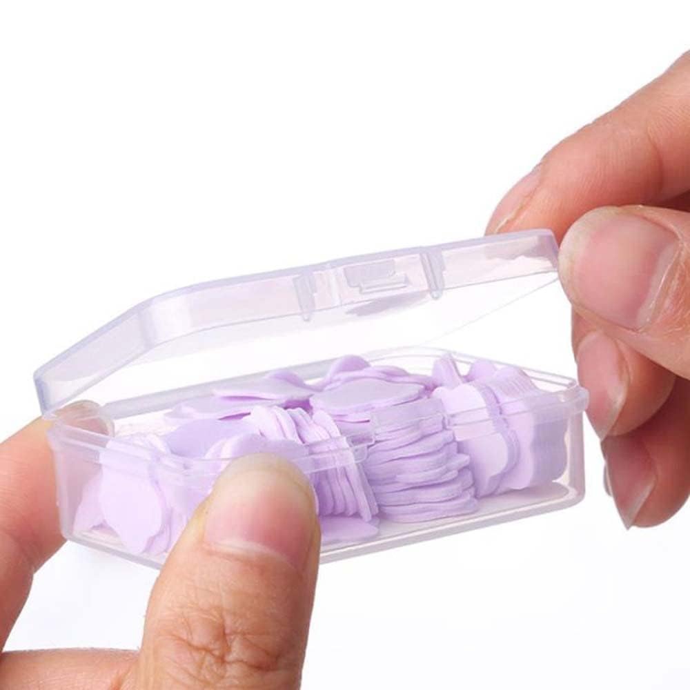 100Pcs Mini Portable Travel Soap Paper Sheets,Flower Shape Disposable Papers Soap Flakes, Cleaning Washing Hand Toiletry Paper Soaps Sheets，Foot and Hand Care，Cleansers，Hand Wash (Green) image 3