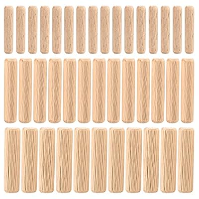 90 Piezas Surtido de Tacos de Madera, Clavijas Cónicas Ranuradas M6 M8 M10 para Fresado, Manualidades, Bricolaje, Carpintería