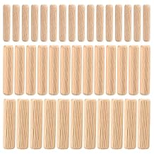90 Pcs Wooden Dowel Pins, Straight Groove Wooden Dowel Pins with Beveled Ends Tapered, Easy Insertion, for Furniture Door Art Crafts Projects, M6 M8 M10