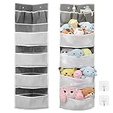 Remittur 1 Pack Corner Shelf with Storage Pocket, Wall Mounted Stuffed Animal Storage, Corner Wall S